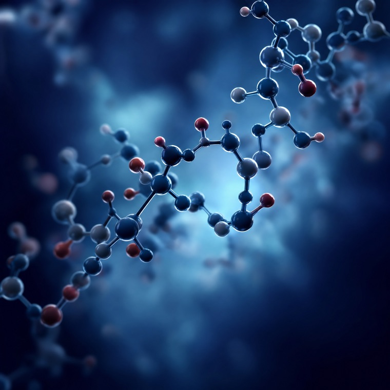 Research laboratory setting with peptide vials and documentation
